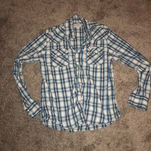 True Religion XL Plaid Button Down